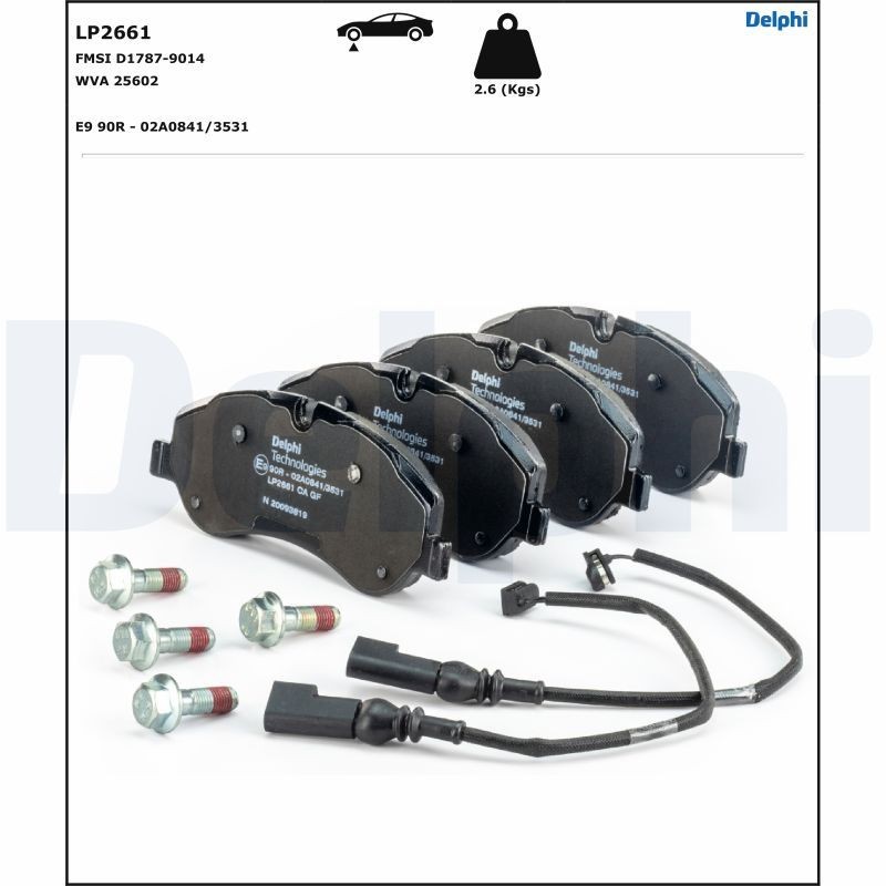 Delphi LP2661 Fren Balatası | Ford Transit Mk7 • 2.0 / 2.2 ürün görseli