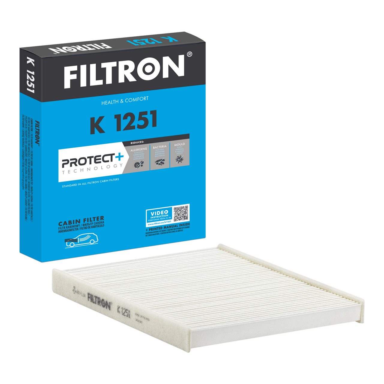 Filtron K1251 Polen Filtresi | Ford Fiesta/B-MAX/EcoSport • 1.5 Dizel / 1.0 EcoBoost