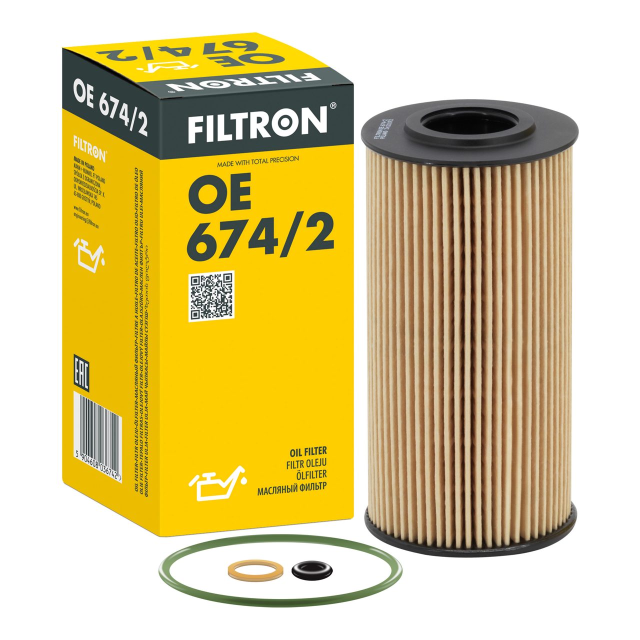 Filtron OE674/2 Yağ Filtresi | Hyundai I30/Getz • Kia Cee'd/Cerato I/RIO II • 1.6 CRDi / 1.5 CRDi ürün görseli