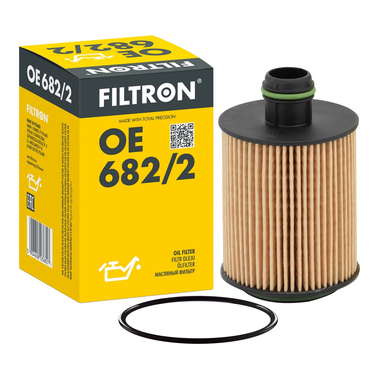 Filtron OE682/2 Yağ Filtresi | Fiat Punto/Doblo/Panda • Alfa Romeo 159 • Lancia Delta III • 1.3 MultiJet / 1.6 MultiJet ürün görseli