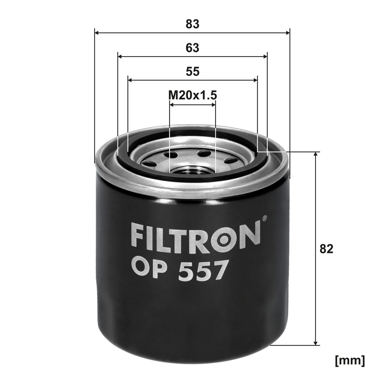 Filtron OP557 Yağ Filtresi | Smart Forfour • Mitsubishi Colt/Lancer VIII • 1.5 Benzin / 1.1 Benzin ürün görseli