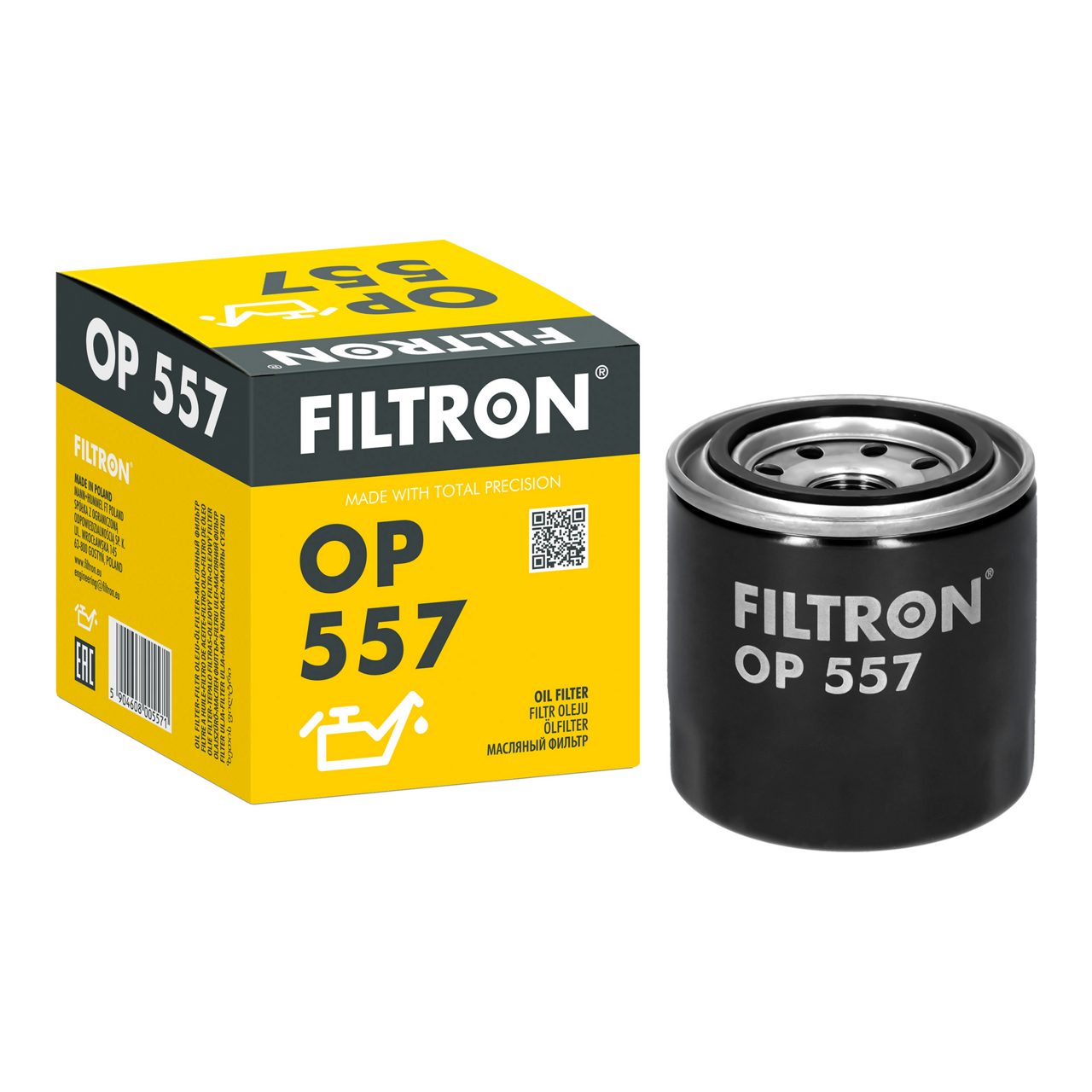 Filtron OP557 Yağ Filtresi | Smart Forfour • Mitsubishi Colt/Lancer VIII • 1.5 Benzin / 1.1 Benzin