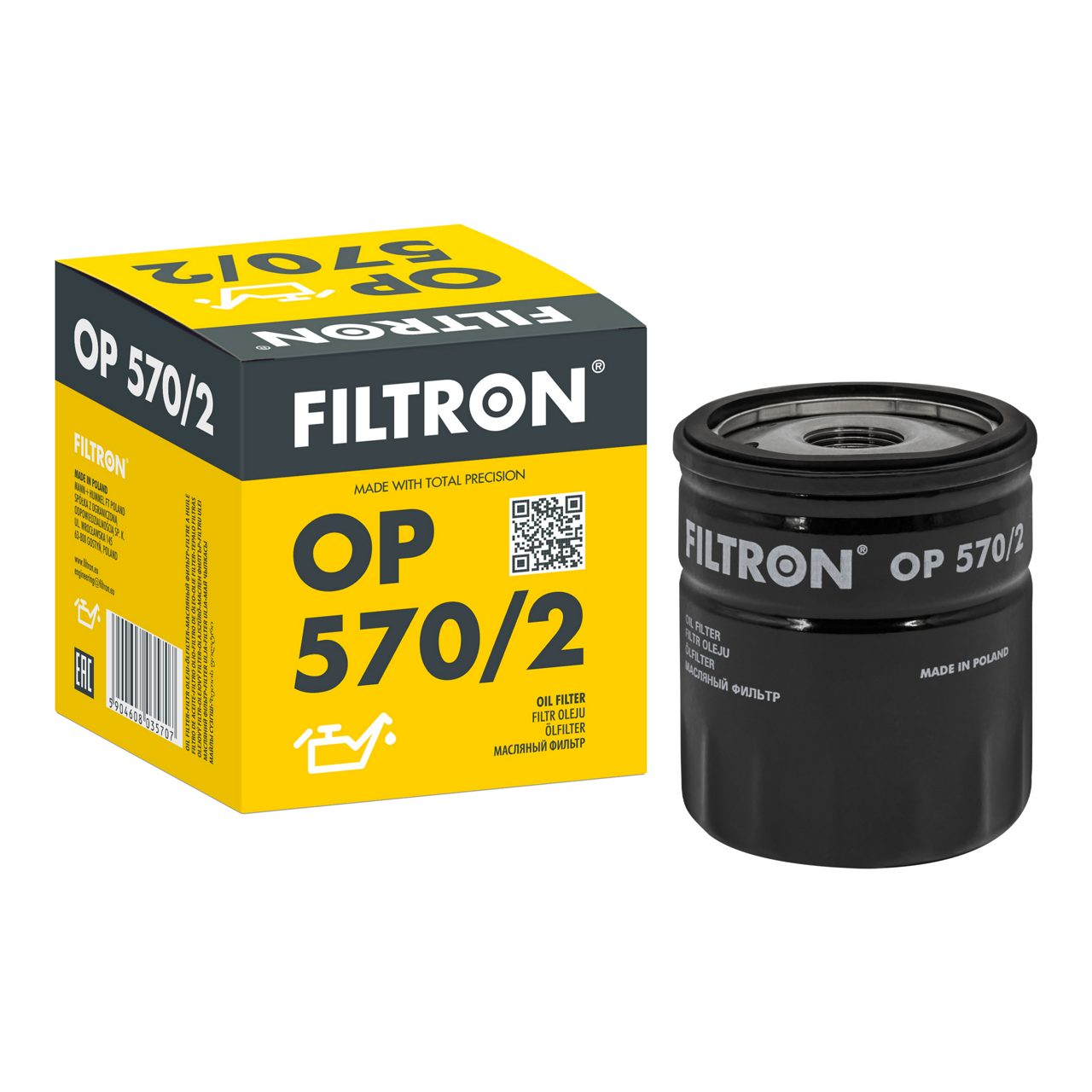 Filtron OP570/2 Yağ Filtresi | Opel Insignia/Astra/Karl • Chevrolet Corvette • 2.0 Benzin / 1.0 Benzin