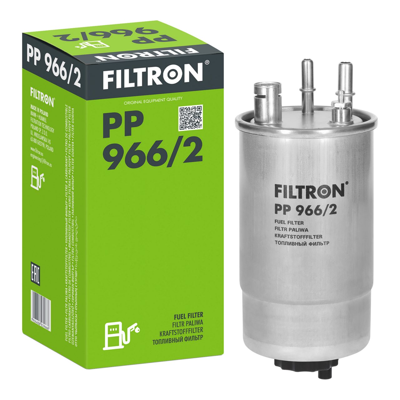 Filtron PP966/2 Yakıt Filtresi | Fiat Doblo/Punto/Fiorino/Pratico/Qubo • Ford KA • 1.3 MultiJet / 1.9 JTD ürün görseli