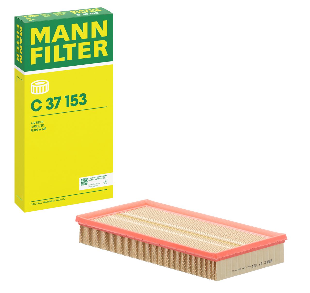 MANN C37153 Hava Filtresi | VW Golf/Bora/Beetle • Skoda Octavia I • Seat Leon • 1.9 TDI / 1.8 Benzin