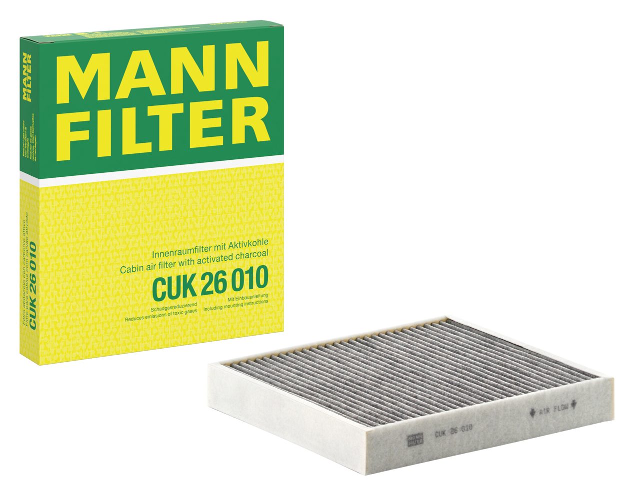 MANN CUK26010 Polen Filtresi | Seat Ibiza • Skoda Fabia/Rapid • VW Polo • Audi A1 • 1.2 TSI / 1.6 TDI