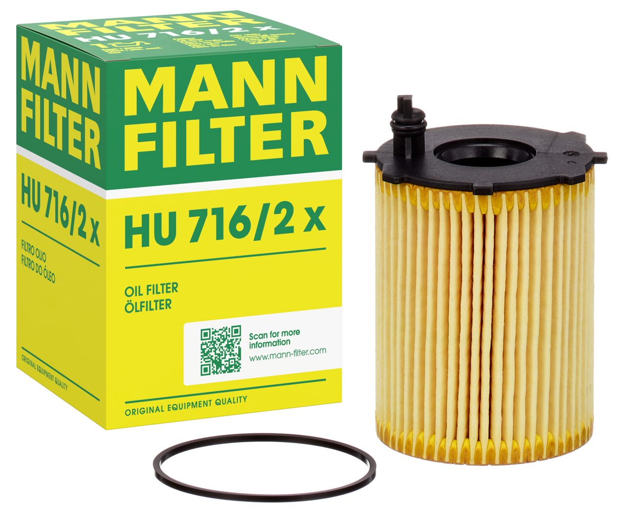 MANN HU716/2X Yağ Filtresi | Citroën Berlingo • Ford Focus/Fiesta • Peugeot Partner/308 • 1.6 HDi / 1.6 Dizel