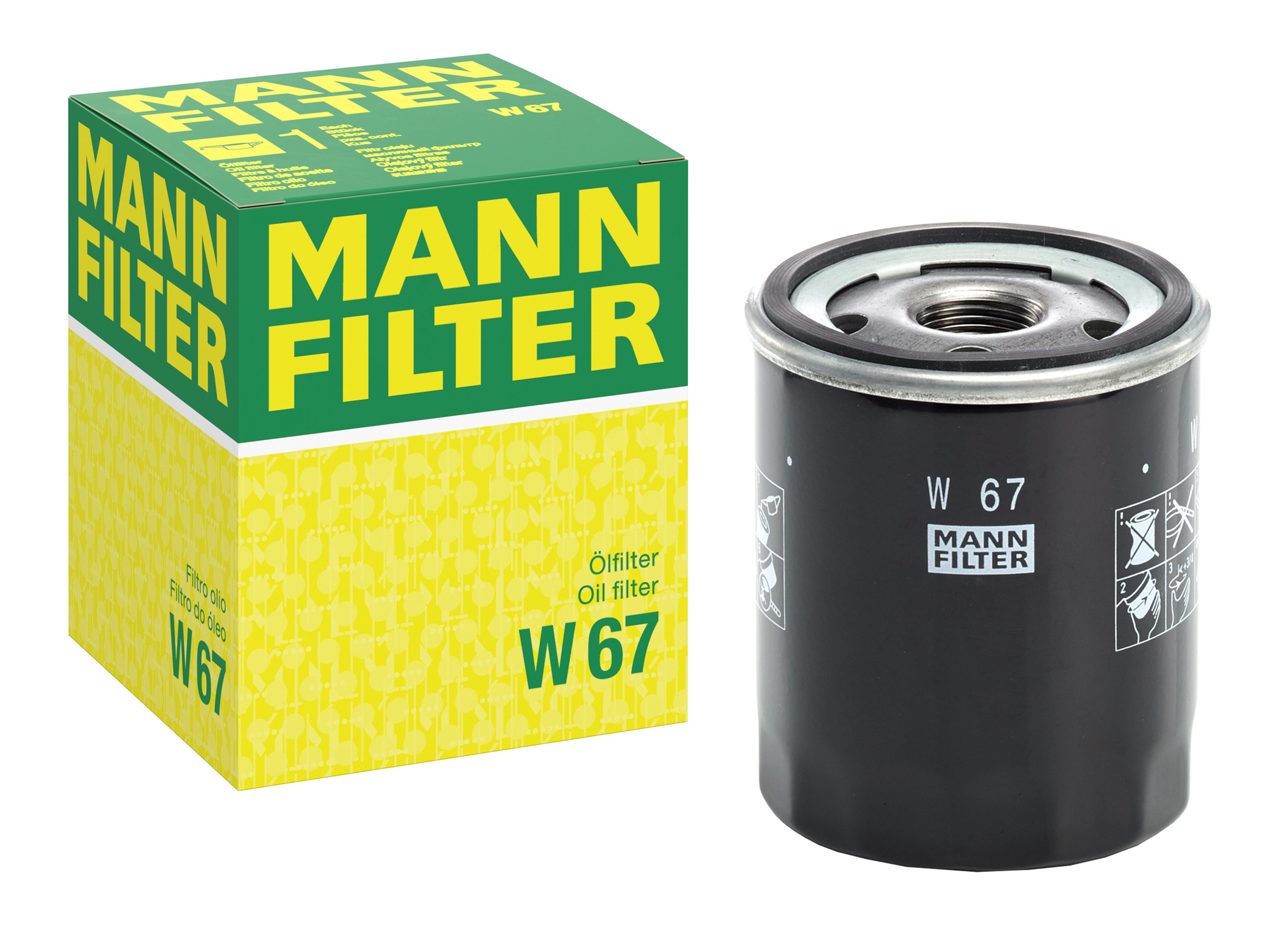 MANN W67 Yağ Filtresi | Smart Forfour • Mitsubishi Colt/Lancer VIII • 1.5 Benzin / 1.1 Benzin