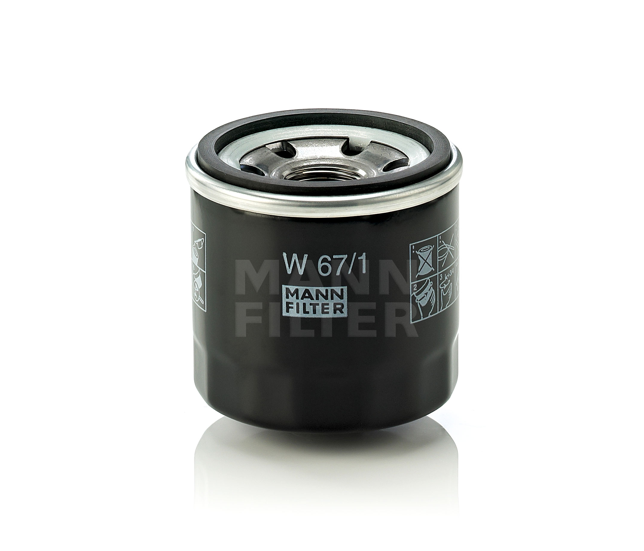 MANN W67/1 Yağ Filtresi | Mazda 323/626 • Subaru Legacy/Impreza • Nissan Primera • 2.0 Benzin / 1.6 Benzin ürün görseli