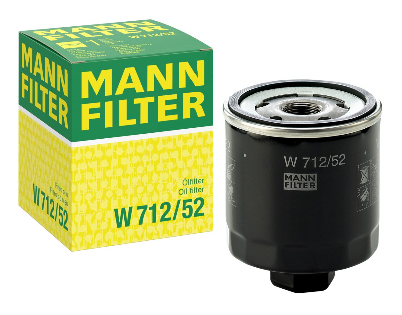 MANN W712/52 Yağ Filtresi | VW Polo/Golf/Caddy • Seat Ibiza/Cordoba • 1.4 Benzin / 1.6 Benzin