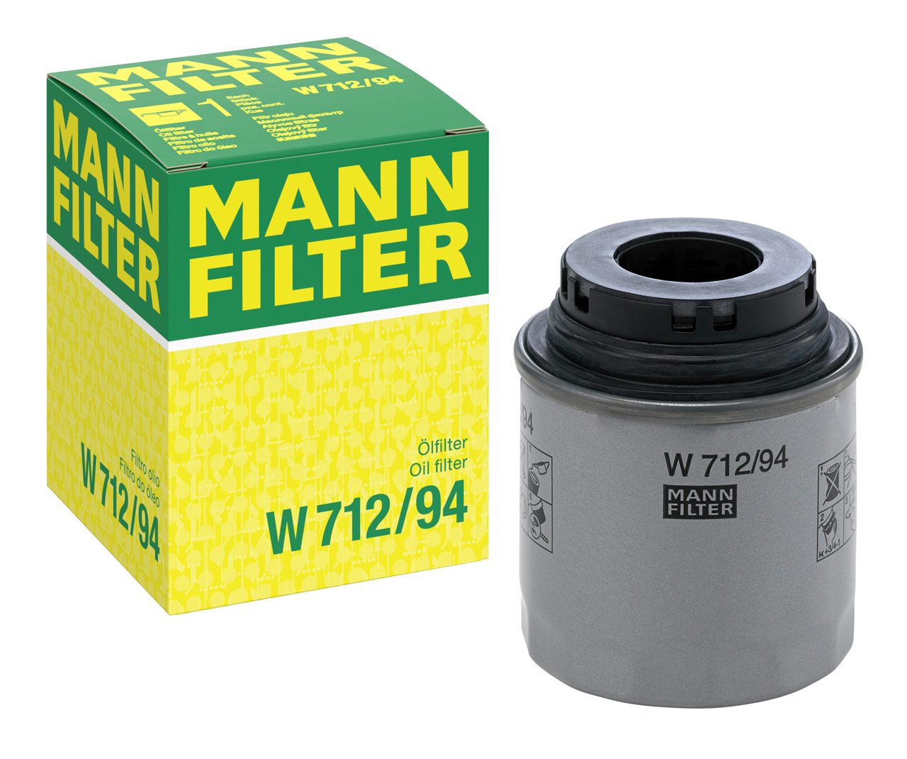 MANN W712/94 Yağ Filtresi | VW Golf/Passat • Seat Ibiza IV • Skoda Rapid/Fabia II • 1.4 TSI / 1.2 TSI
