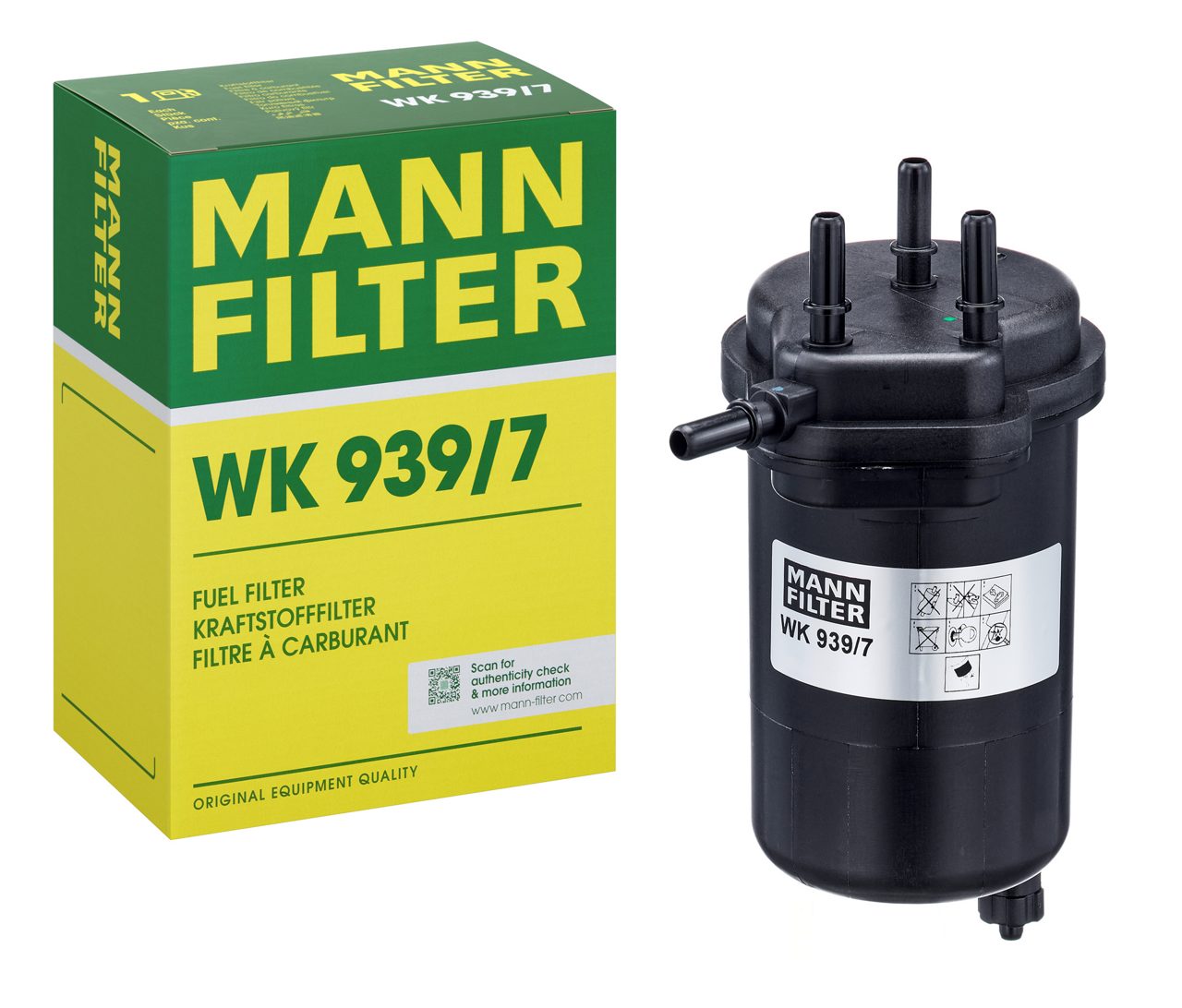 MANN WK939/7 Yakıt Filtresi | Renault Kangoo/Clio II/Symbol • 1.5 dCi